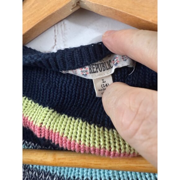 Pink Republic Asymmetrical Open Front Cardigan Juniors Size Large (14) Blue - Picture 4 of 4